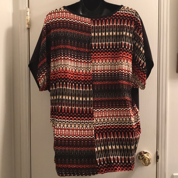 (1X) Plus Size Tribal Print Dolman Top - Picture 6 of 6